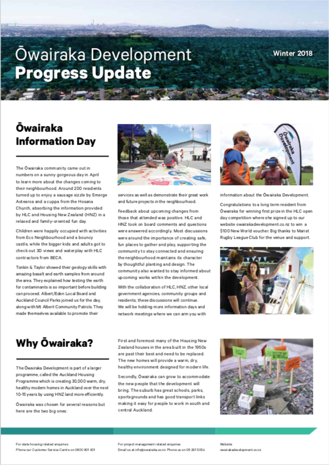 Owairaka Development Progress Update2